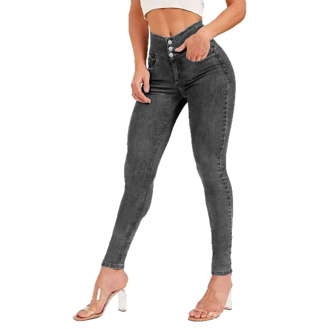 Damen Hochtaillierte Sculpting-Skinny-Jeans mit taillenformendem V-Bund und Push-Up-Effekt Shop Nory
