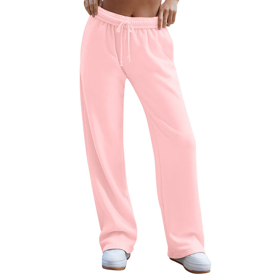 Damen nan weite Komfort-Loungehose mit hochgeschnittener Taille, elastischem Bund und Kordelzug Shop Nory