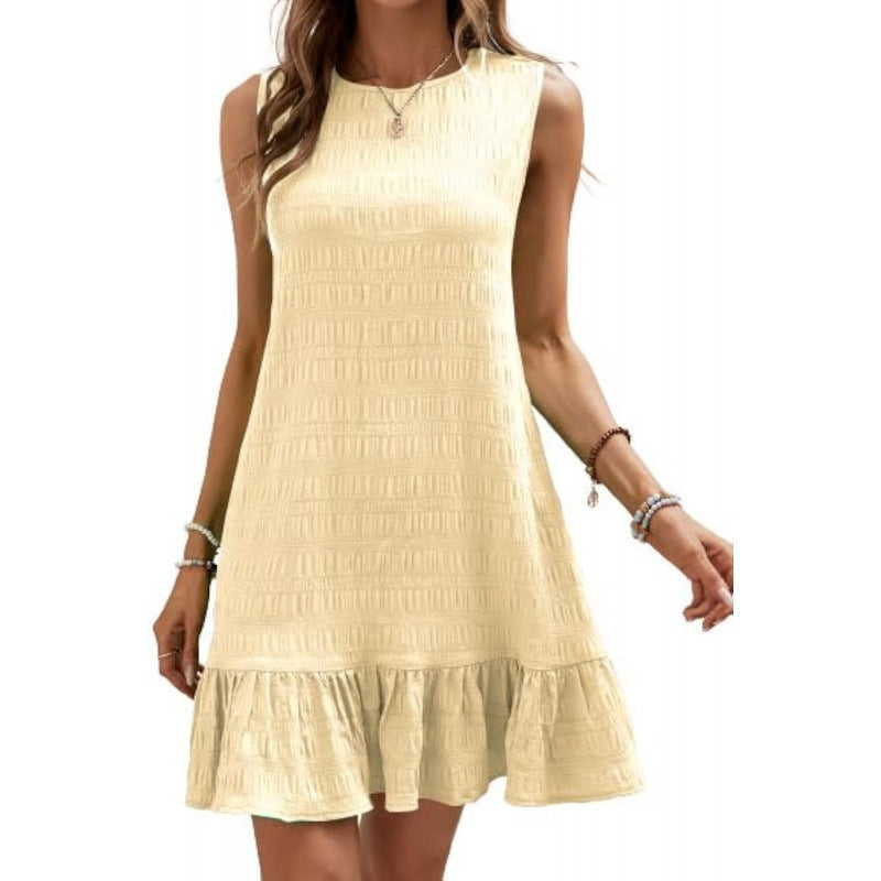 Damen Freizeitkleid mit ansprechendem Volantdesign