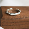 Damen modischer offen gestalteter Ring mit Bambus-Motiv Shop Nory