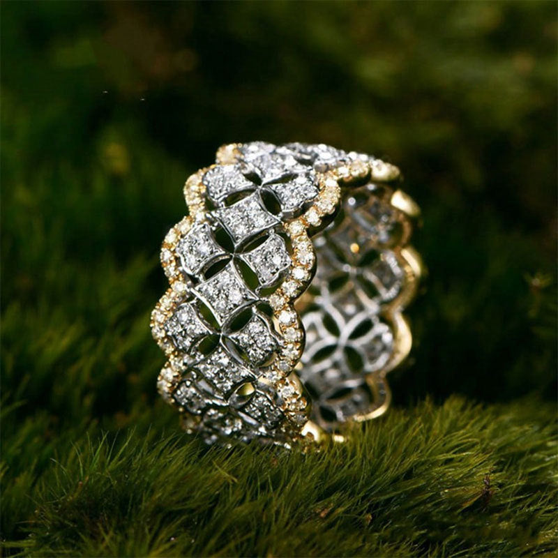 Damen eleganter und funkelnder Ring mit Diamanten Shop Nory