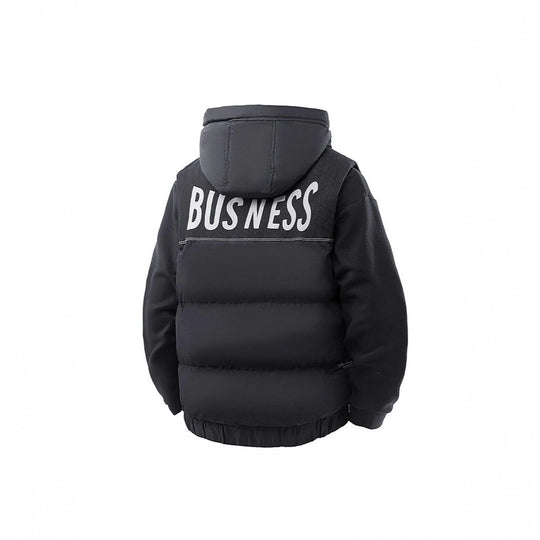 Herren Gesteppte Outdoor-Weste mit Kapuze, Cargo-Taschen und verstellbarem Saum Shop Nory