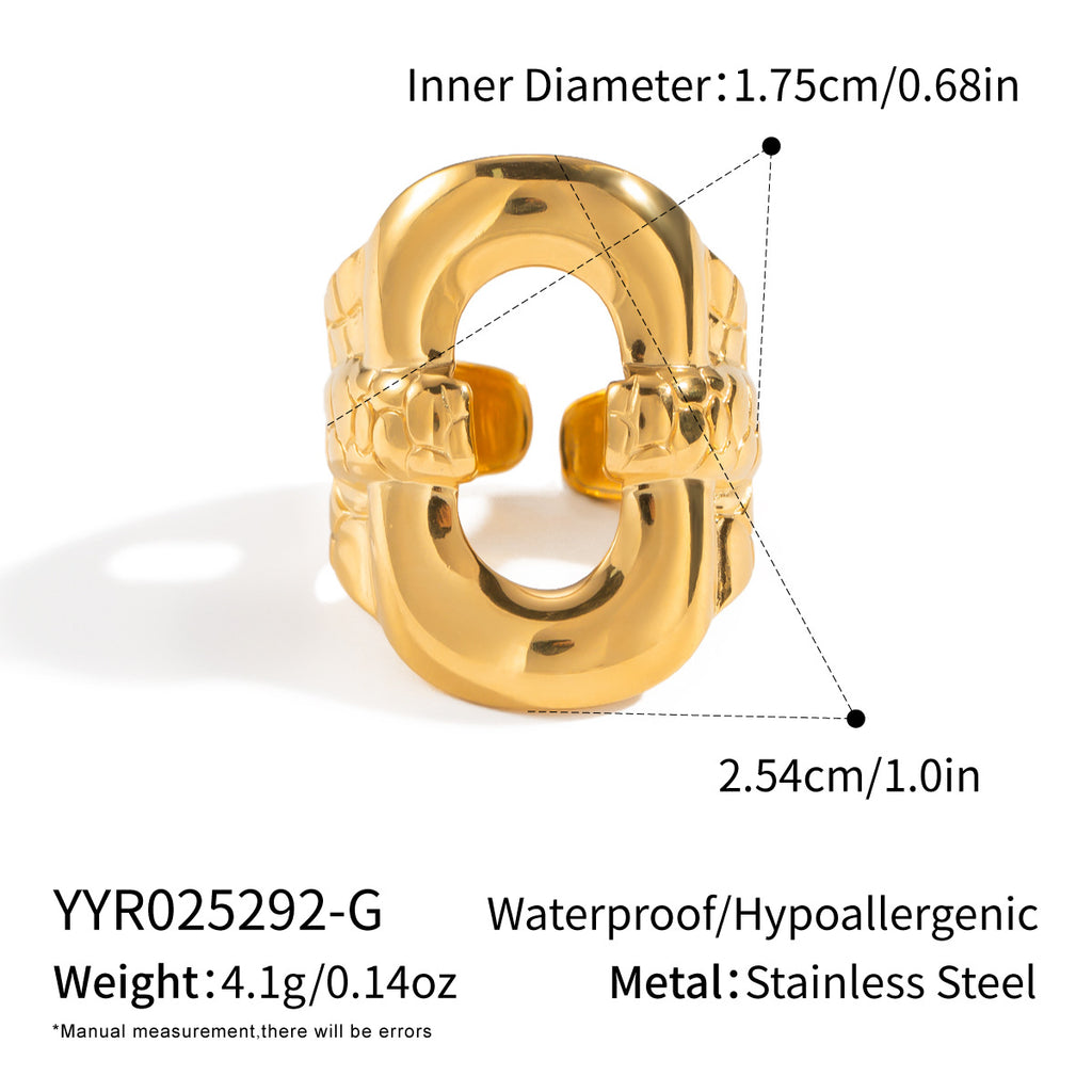 Damen Modischer Edelstahlring mit einzigartigem Design Shop Nory
