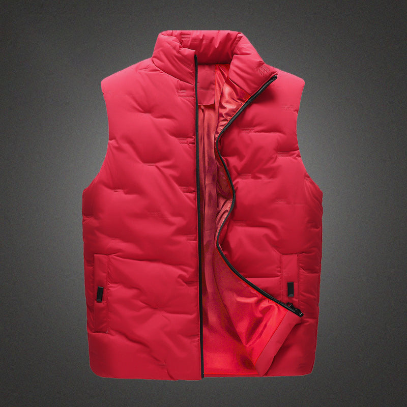 Herren Leichte Thermo-Steppweste mit hochgeschlossenem Stehkragen, winddichter Mikrofaserschale und verdeckten Reißverschlusstaschen Shop Nory