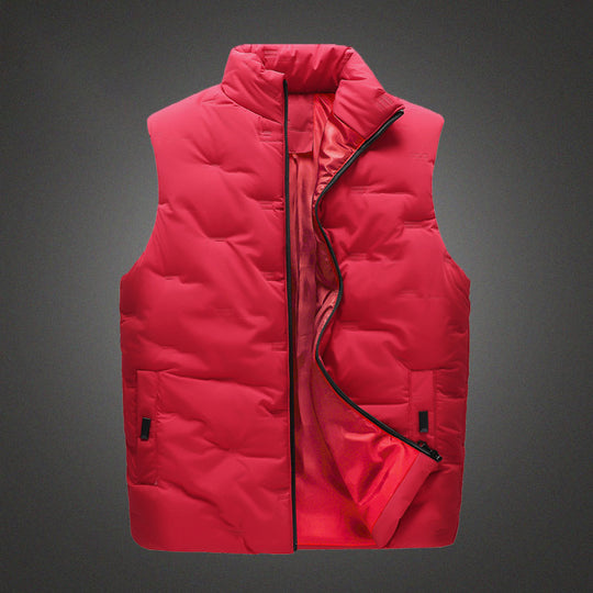 Herren Leichte Thermo-Steppweste mit hochgeschlossenem Stehkragen, winddichter Mikrofaserschale und verdeckten Reißverschlusstaschen Shop Nory