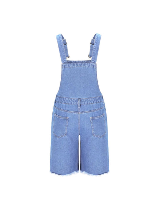 Herren Lässige Denim-Latzhose im distressed Look