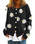 Damen modischer Blumensweater