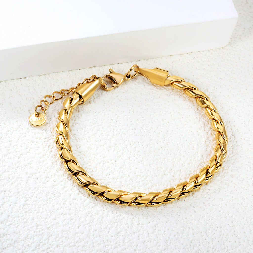 Damen Edelstahl Gliederarmband mit verstellbarem Mechanismus Shop Nory