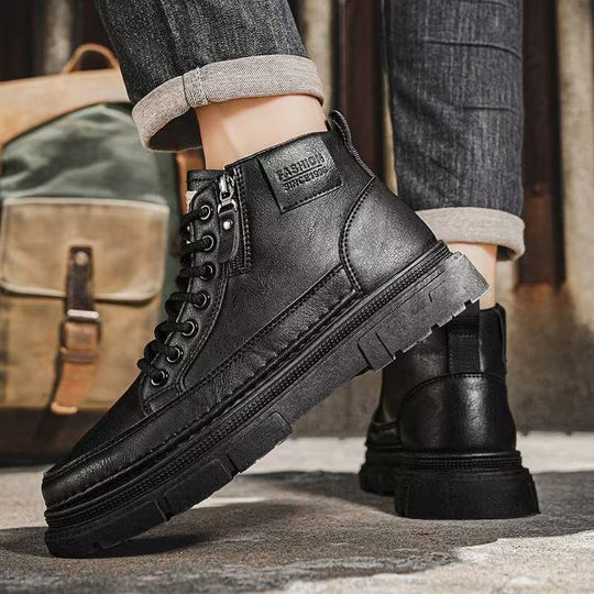 Herren Chunky-Boots mit Reißverschluss, gepolstertem Schaft und profilierter Sohle Shop Nory