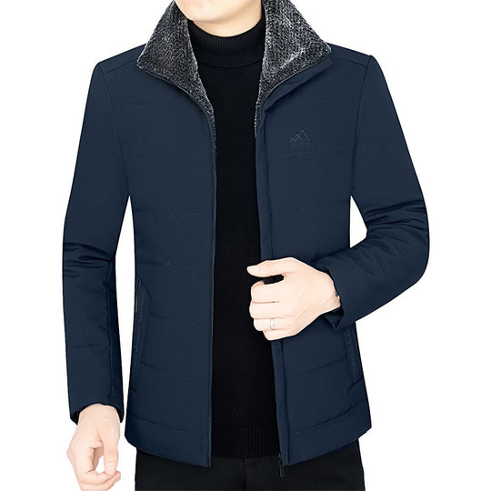 Herren Thermo-Stehkragenjacke mit weichem Teddyfutter und Reißverschlusstaschen Shop Nory