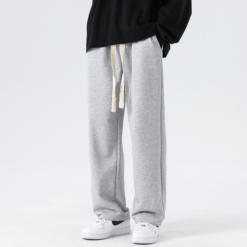 Herren Weite Relaxed-Jogginghose mit tiefem Schritt, dekorativem Kordelband & geradem Bein Shop Nory