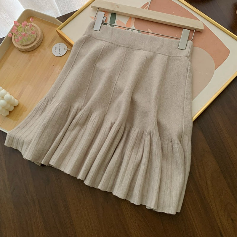 Damen Plissierter Rock aus hochwertigem Strick Shop Nory