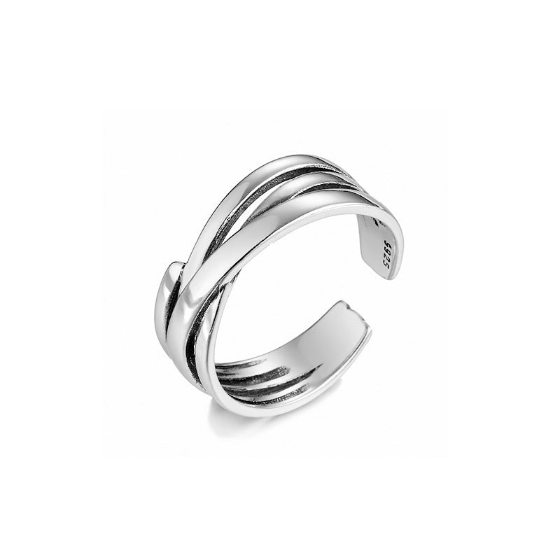 Damen Offener Ring mit elegantem, geschwungenem Design Shop Nory