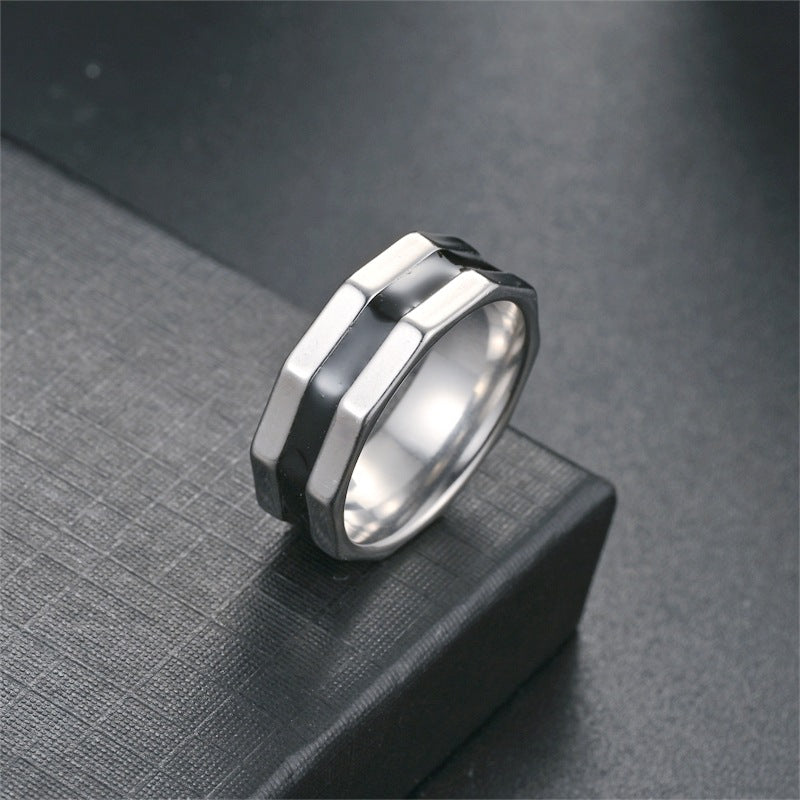 Herren Ring mit innovativem zwei-tonigen Oberflächendesign Shop Nory