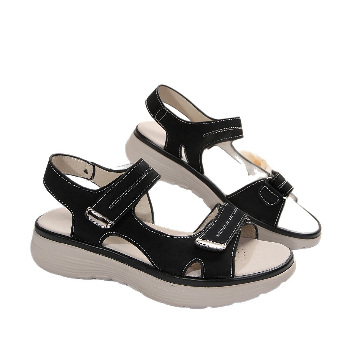 Damen Komfortable Sandalen mit verstellbarem Riemendesign und weich gepolstertem Fußbett