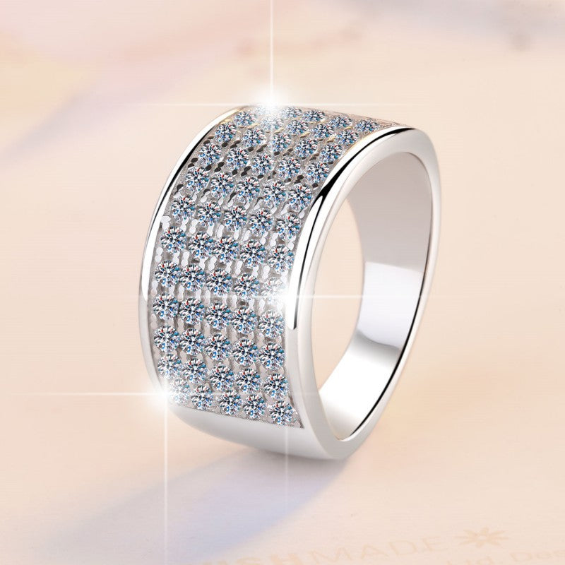Damen eleganter und funkelnder Ring mit Zirkonia-Steinen Shop Nory
