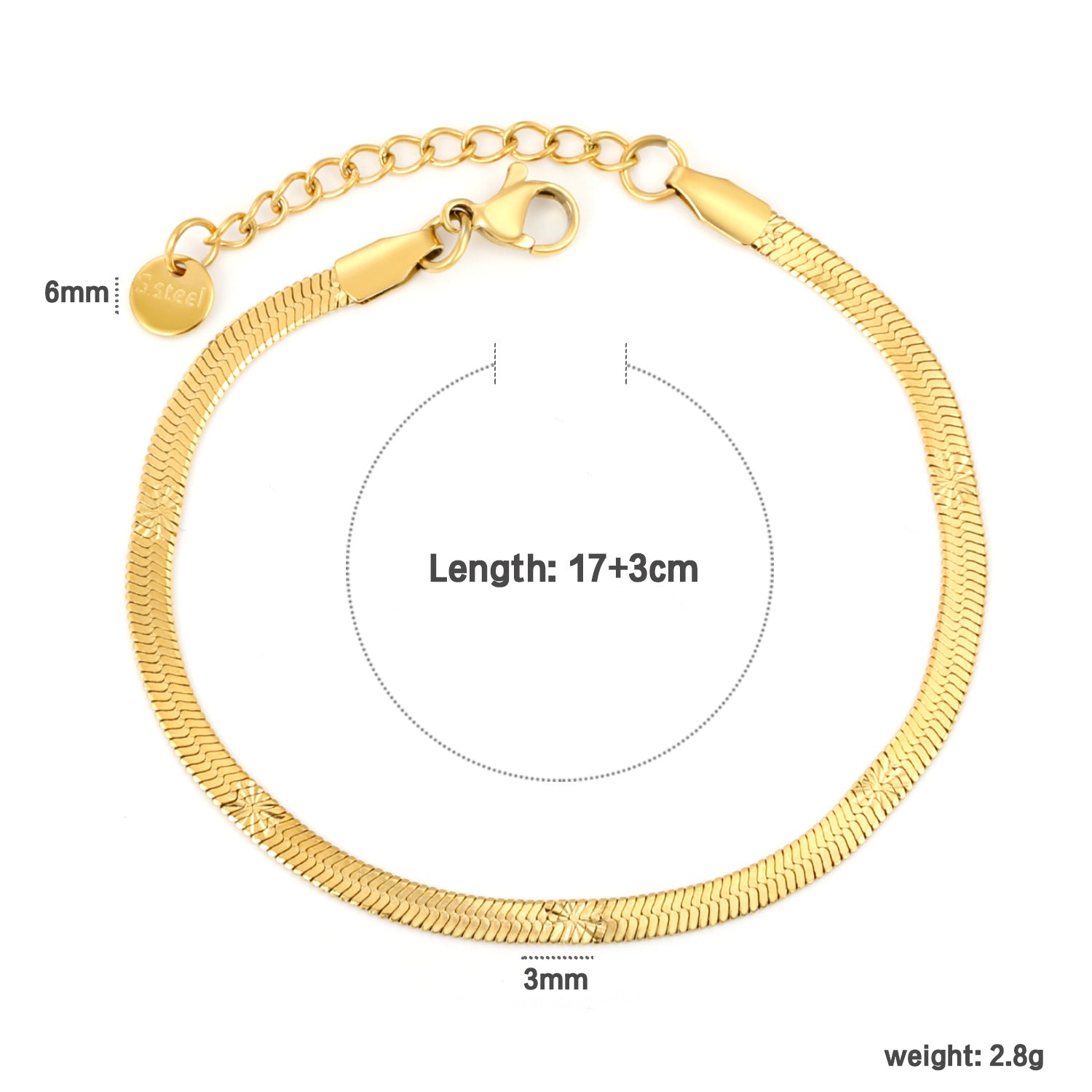 Damen modernes Edelstahl-Armband mit verstellbarem Verschluss Shop Nory