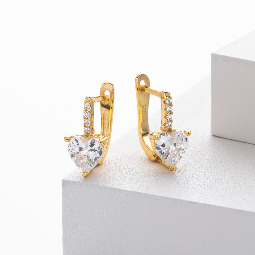 Damen Ohrhänger mit herzförmigem Zirkon und luxuriösem Design Shop Nory