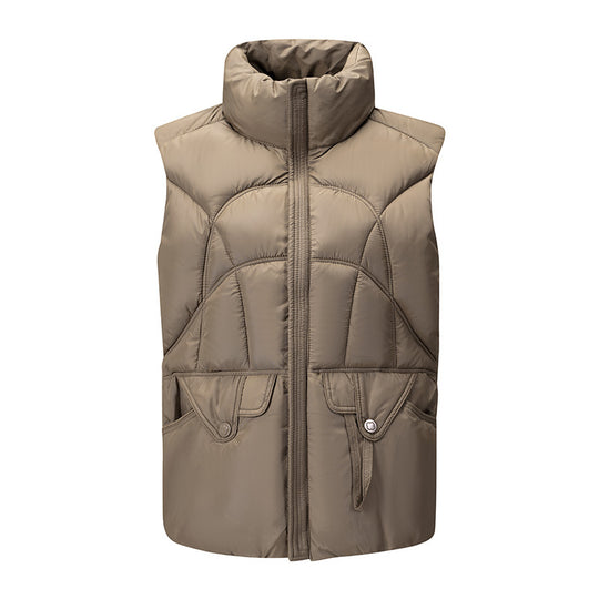 Damen Modern-artige gesteppte Thermoweste mit ergonomischer Körpersteppung und hohem Stehkragen Shop Nory