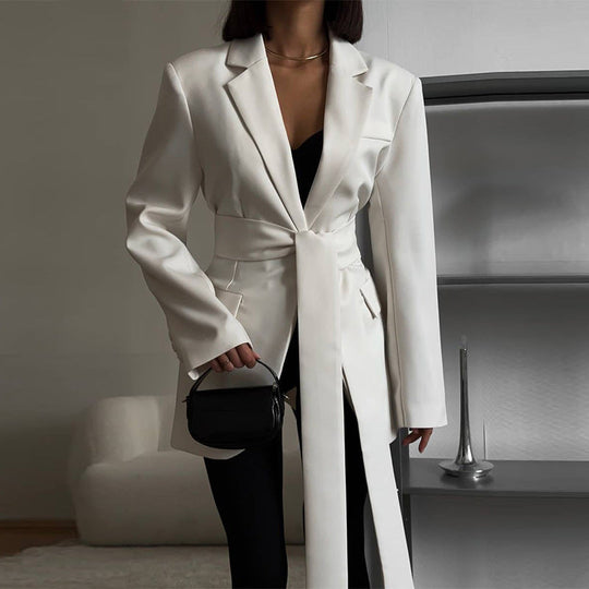 Damen eleganter Blazer mit Taillengürtel