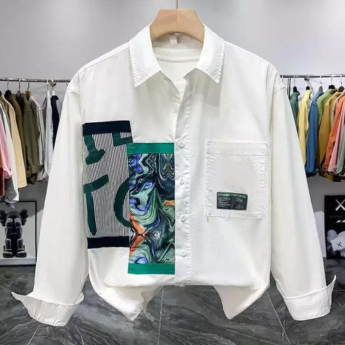 Herren lässiges Hemd mit modischen Design-Elementen und praktischen Taschen