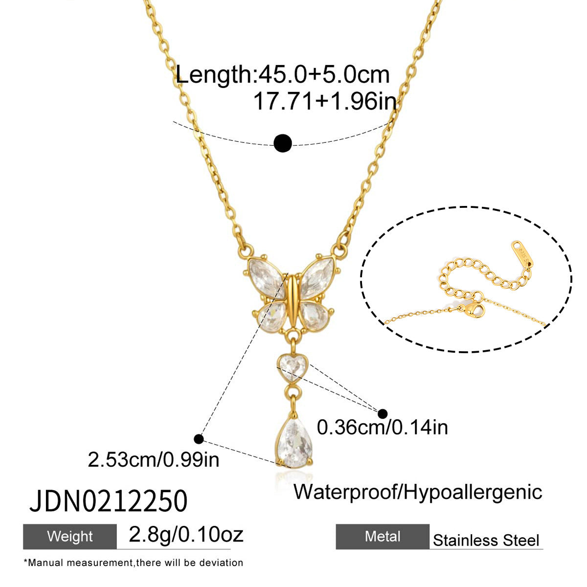 Damen Halskette mit floralem Zirkonia-Anhänger und hypoallergener Edelstahlverarbeitung Shop Nory