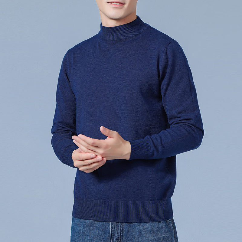 Herren Feiner Mockneck-Pullover aus hochwertigem Feinstrick mit gerippten Abschlüssen Shop Nory