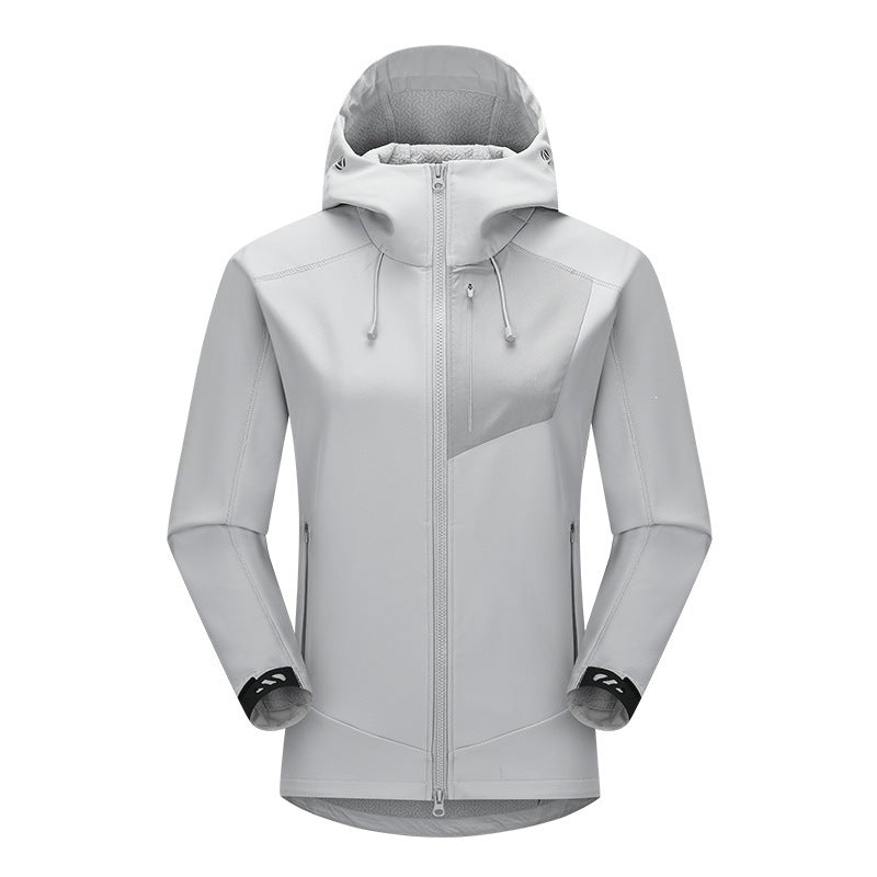 Unisex Softshell Outdoorjacke mit Kapuze, winddicht und elastisch Shop Nory