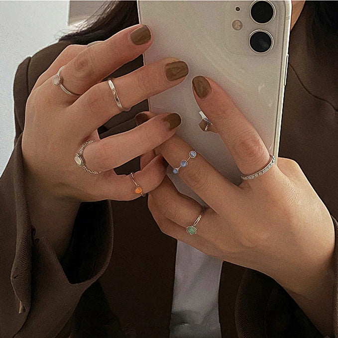 Damen Ring-Set mit eleganten Stein-Details Shop Nory