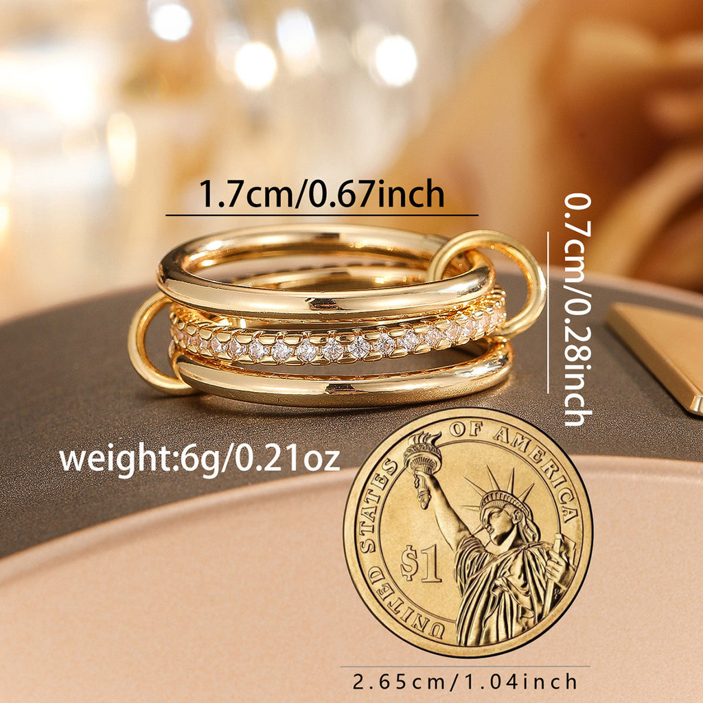 Damen eleganter und funkelnder Ring Shop Nory