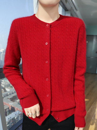 Damen Kurzgeschnitteter Feinstrick-Cardigan mit dezenter Struktur und Rundhalsausschnitt Shop Nory