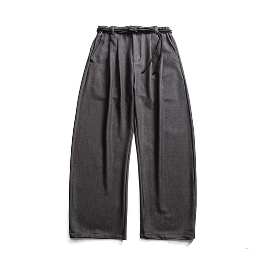 Damen Weite hochtaillierte Jeanshose mit Bundfalten, Kordelgürtel und Culotte-Schnitt Shop Nory