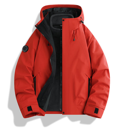 Herren wasserdichte Softshelljacke mit Kapuze und Fleece-Innenfutter Shop Nory