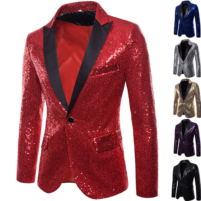 Herren glamouröser Pailletten Blazer
