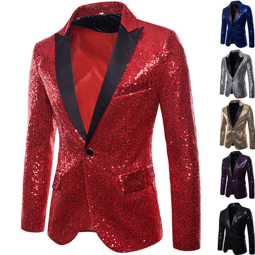Herren glamouröser Pailletten Blazer