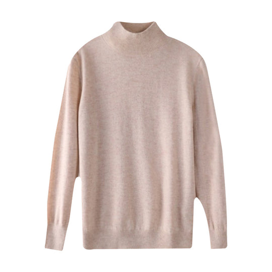 Damen Ultraleichter Mockneck-Pullover aus kaschmirähnlichem Feinstrick mit verlängerter Saumlinie Shop Nory