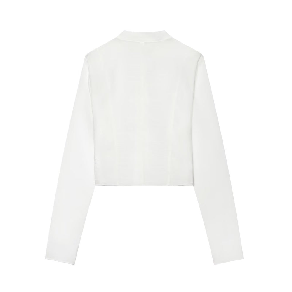 Damen Leichte Cropped-Jacke mit Stehkragen und traditionellen Knebelverschlüssen Shop Nory