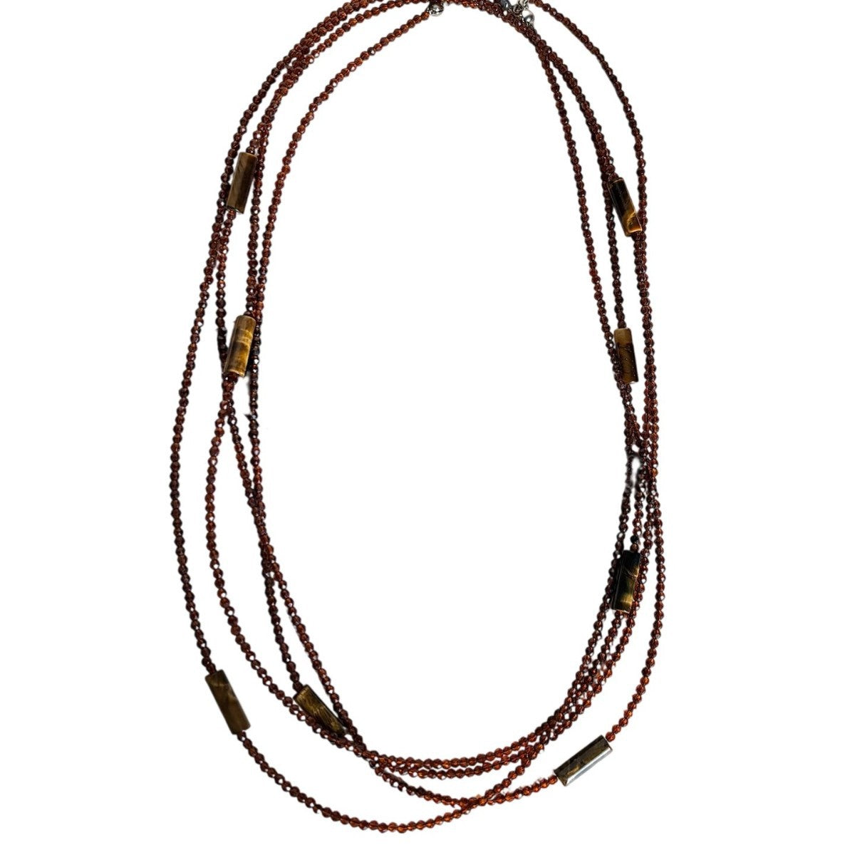 Damen Halskette mit handgefertigten, eleganten Perlen und modernen Metallakzenten Shop Nory