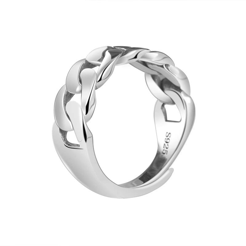 Damen Schmuckring mit modernem Kettenmuster Shop Nory