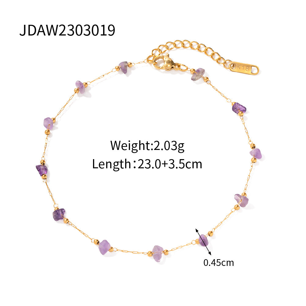 Damen Armband mit bunten Perlen und edlen Goldakzenten Shop Nory