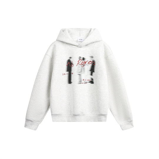 Unisex Kapuzenpullover im Oversize-Schnitt mit verschwommenem Figur-Grafikprint Shop Nory