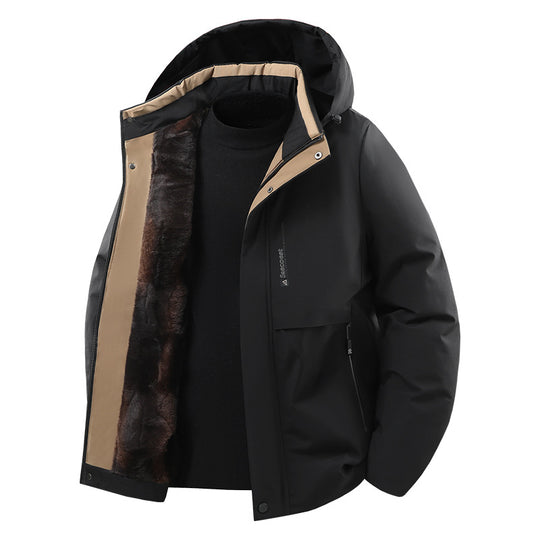 Herren Stylische Winterjacke mit Kunstfell Shop Nory