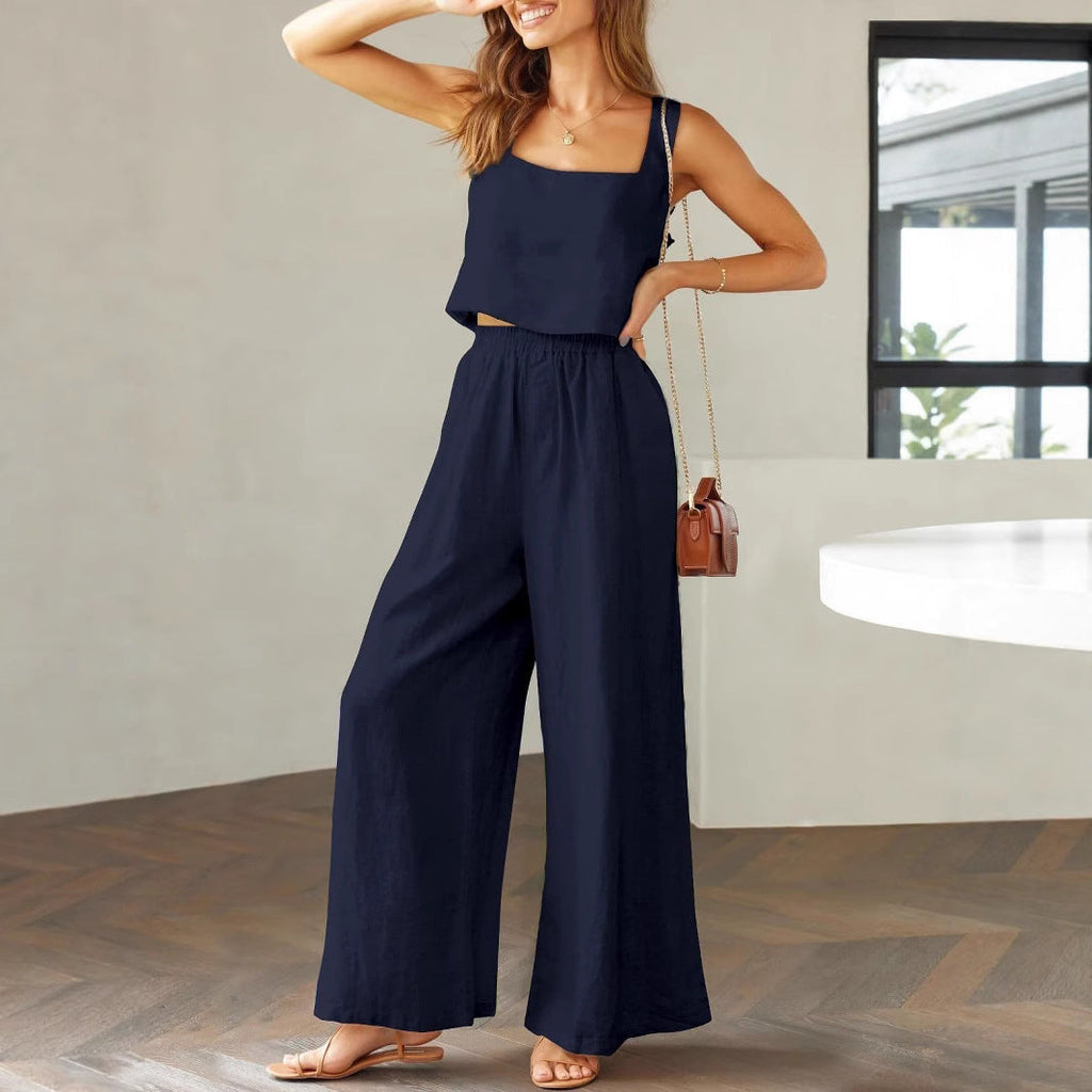 Damen luftiges Zwei-teiliges Ensemble mit lockerem Schnitt