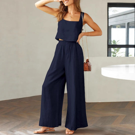 Damen luftiges Zwei-teiliges Ensemble mit lockerem Schnitt