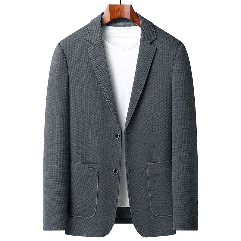 Herren Casual-Sakko mit unstrukturierter Silhouette, Waffelstruktur und aufgesetzten Taschen Shop Nory