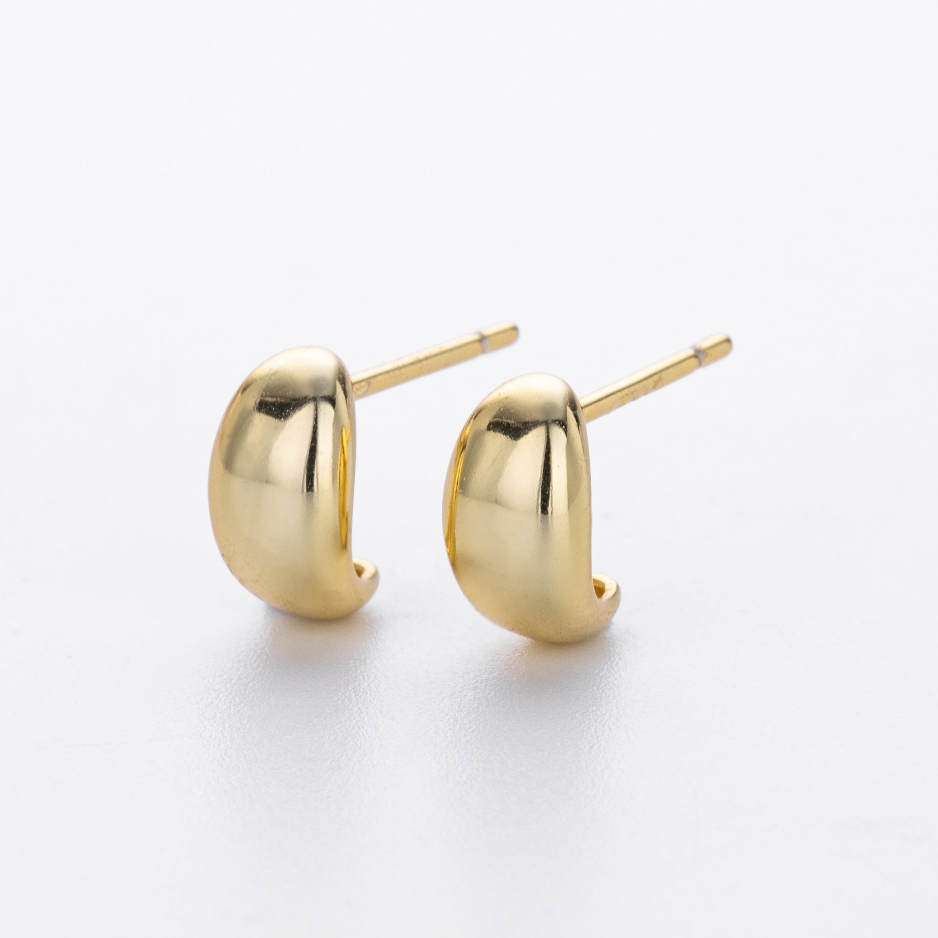 Damen Ohrstecker mit moderner, geschwungener Silhouette aus 925 Sterling Silber Shop Nory