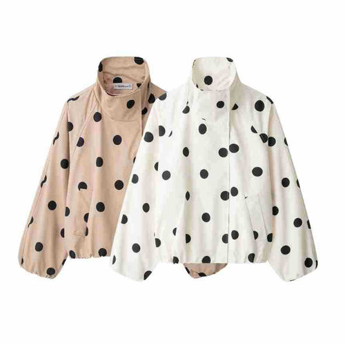 Damen Kurzjacke im Cape‑Stil mit Stehkragen und Ballonärmeln Shop Nory