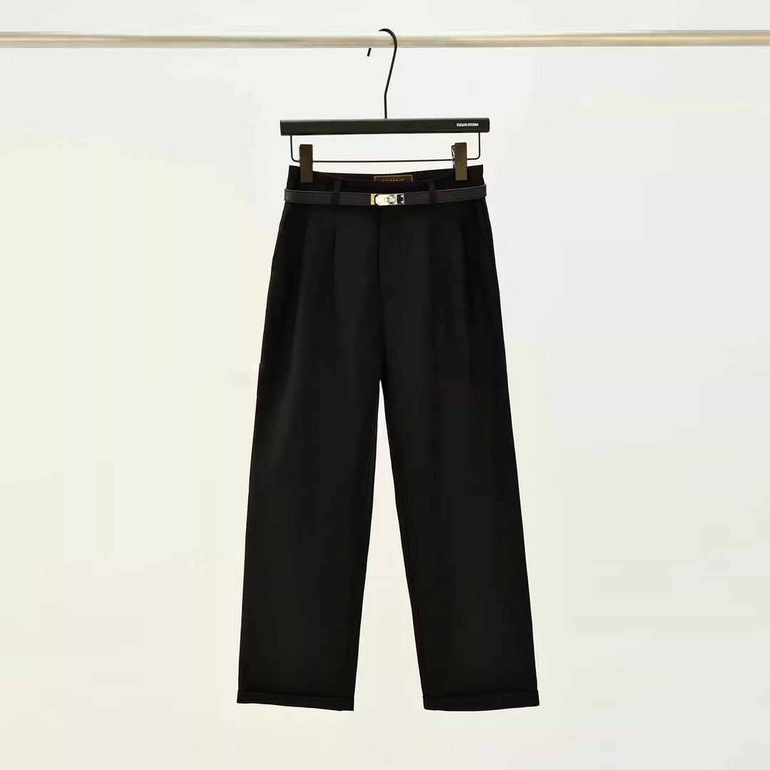 Damen weite Stoffhose mit eleganten Falten Shop Nory