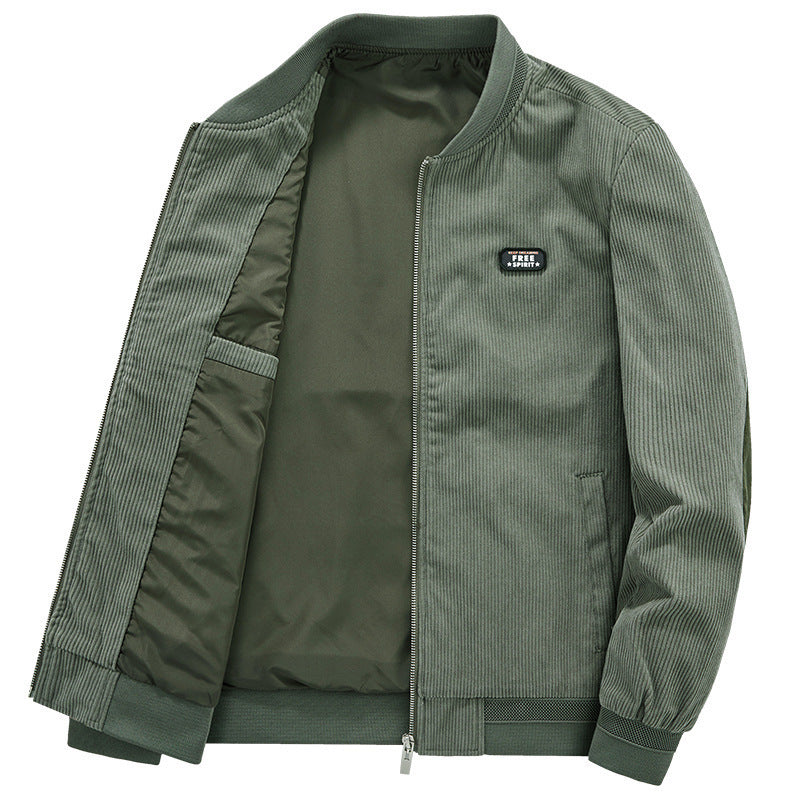 Herren Cordjacke im Bomber-Style mit Feincord, Reißverschluss und gefüttertem Inneren Shop Nory