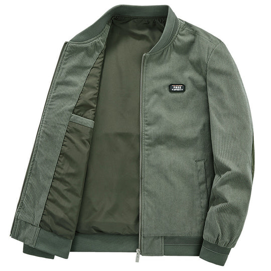 Herren Cordjacke im Bomber-Style mit Feincord, Reißverschluss und gefüttertem Inneren Shop Nory
